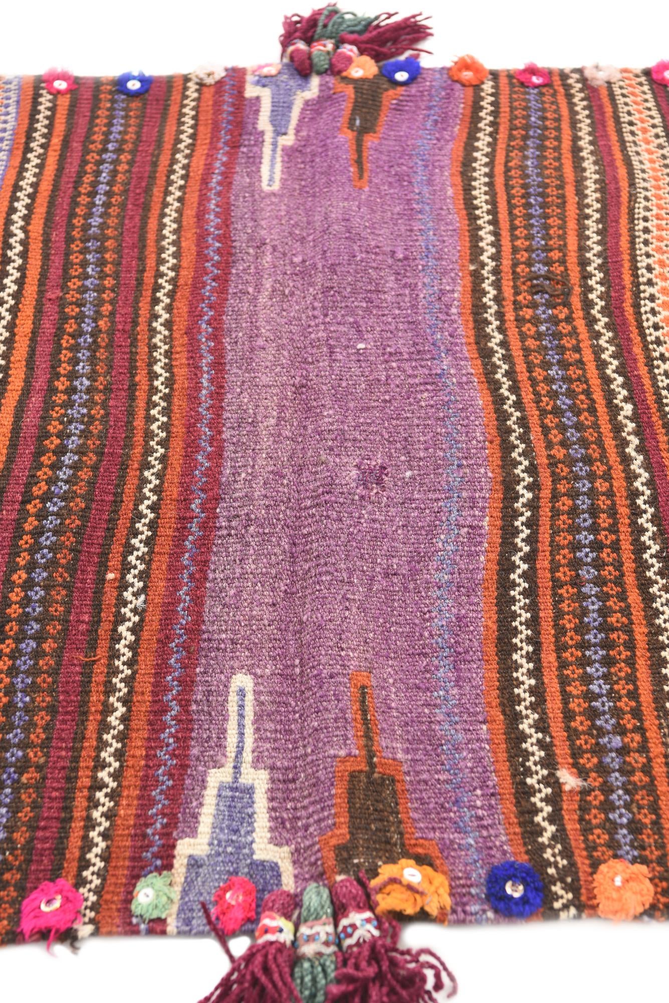 3' 1 x 3' 8 Hand Woven Kilim Fars Wool Square Rug