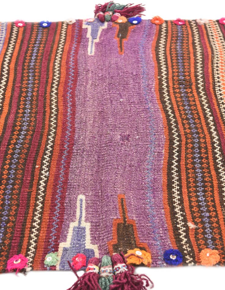 Detail image of 3' 1 x 3' 8  Hand Woven Kilim Fars Wool Square Rug