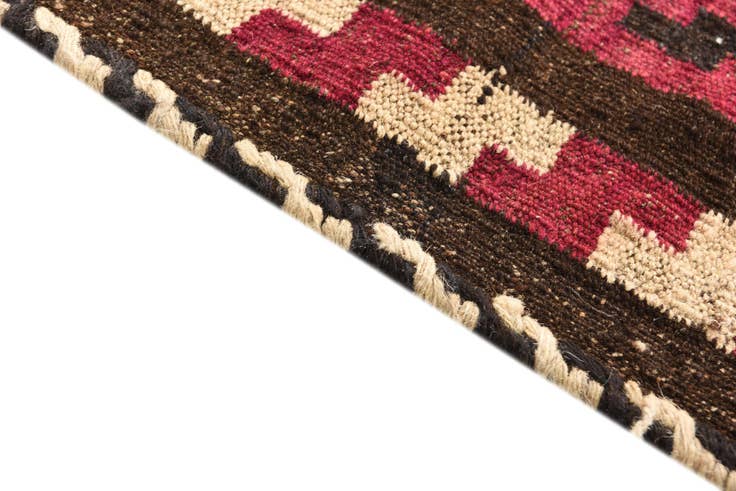 Detail image of 3' 8 x 3' 8 Hand Woven Kilim Fars Wool Square Rug