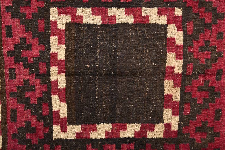 Detail image of 3' 8 x 3' 8 Hand Woven Kilim Fars Wool Square Rug
