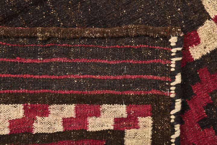 3' 8 x 3' 8 Hand Woven Kilim Fars Wool Square Rug
