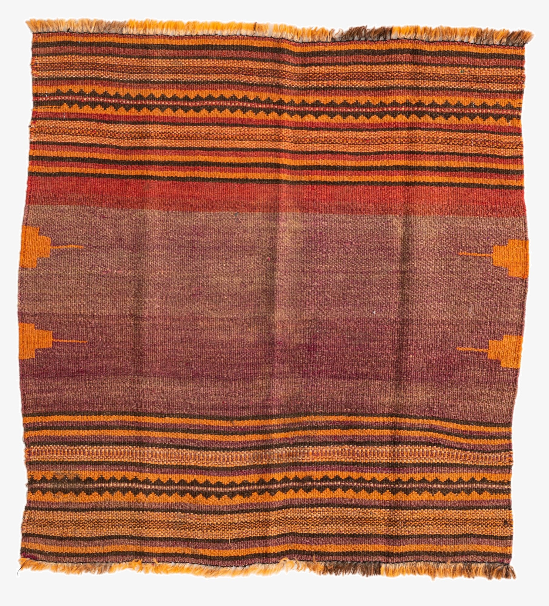 3' 5 x 3' 7  Hand Woven Kilim Fars Wool Square Rug