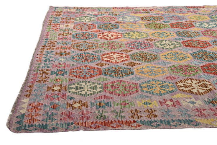 Detail image of 8' 9 x 9' 4 Hand Woven Kilim Modern Wool Square Rug
