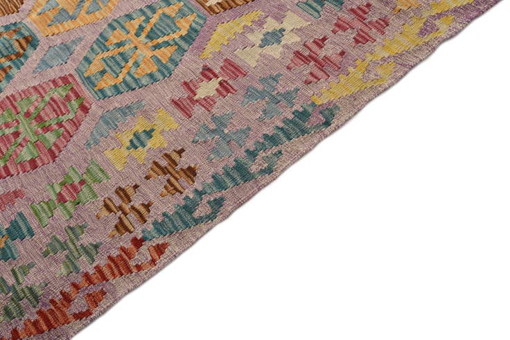 Detail image of 8' 9 x 9' 4 Hand Woven Kilim Modern Wool Square Rug