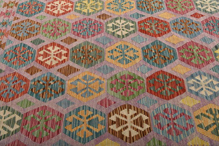 8' 9 x 9' 4 Hand Woven Kilim Modern Wool Square Rug