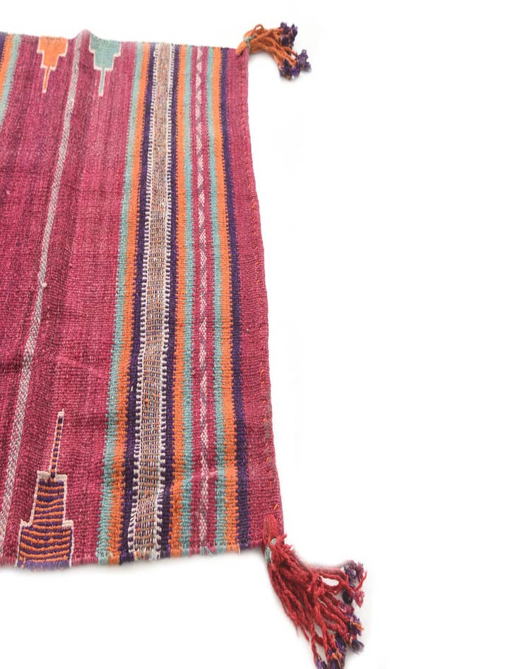 Detail image of 3' 3 x 3' 5  Hand Woven Kilim Modern Wool Square Rug