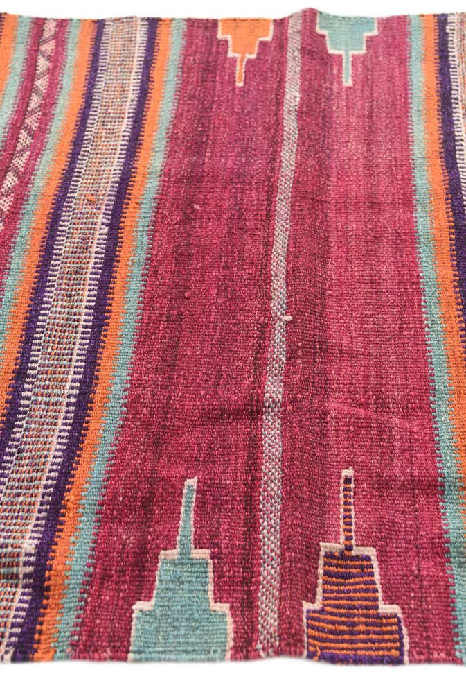 3' 3 x 3' 5 Hand Woven Kilim Modern Wool Square Rug