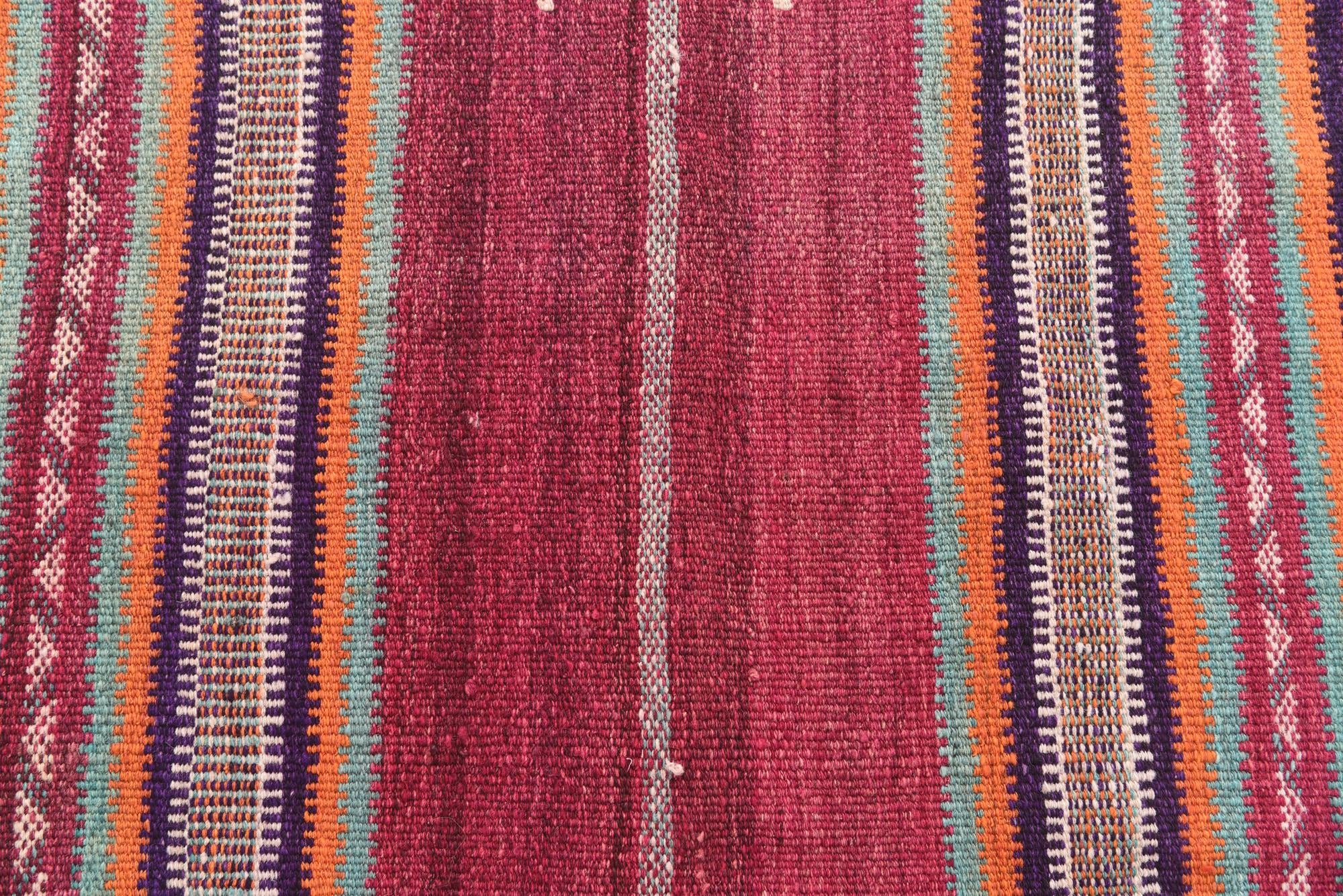 3' 3 x 3' 5 Hand Woven Kilim Modern Wool Square Rug