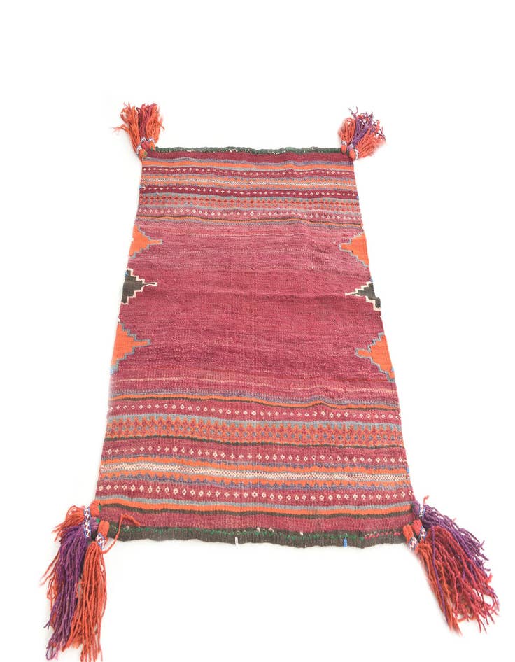 Detail image of 3' 1 x 3' 6  Hand Woven Kilim Modern Wool Square Rug