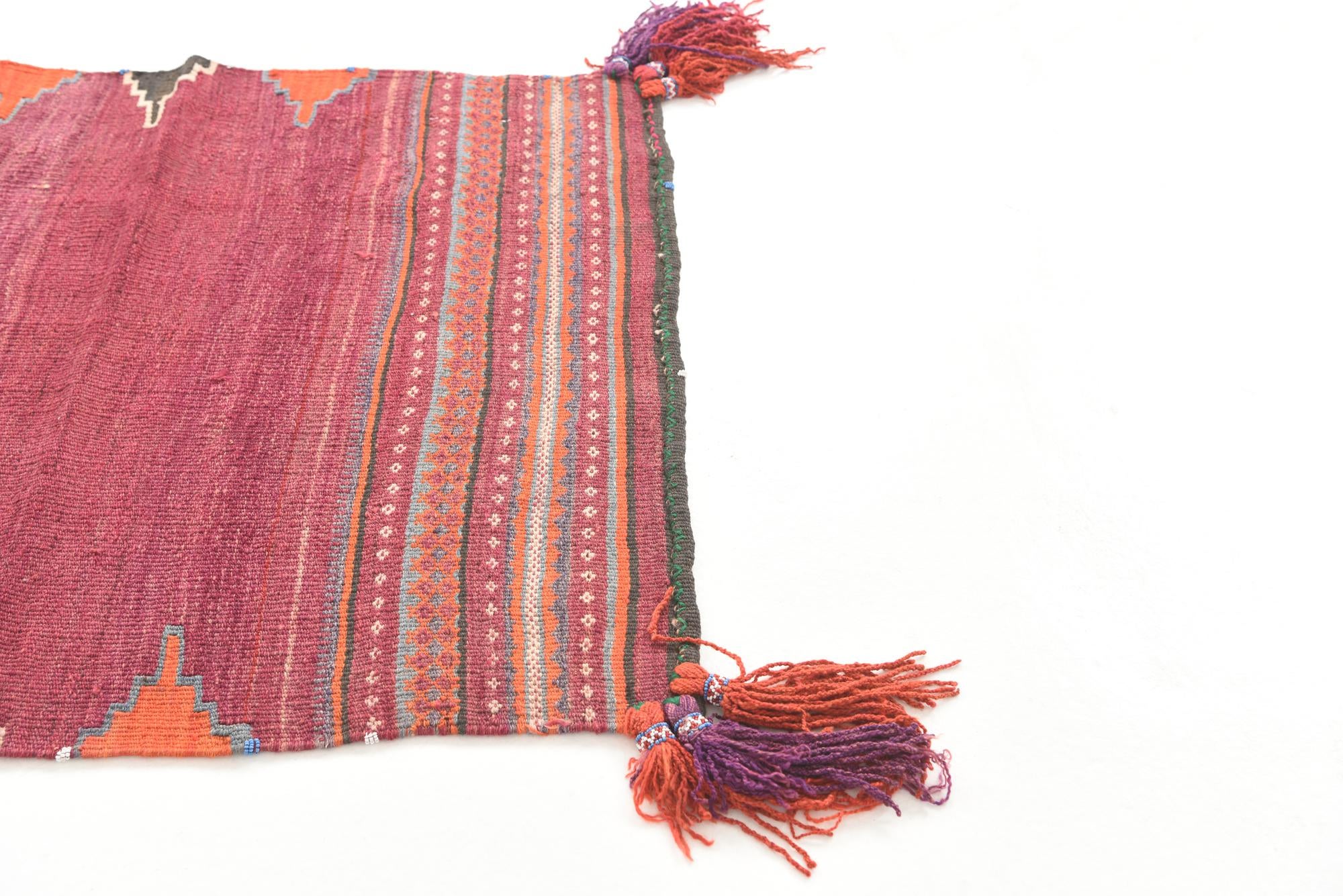 3' 1 x 3' 6 Hand Woven Kilim Modern Wool Square Rug
