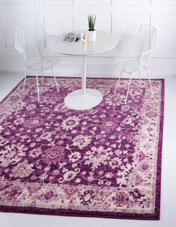 Purple Madeline Square Rug