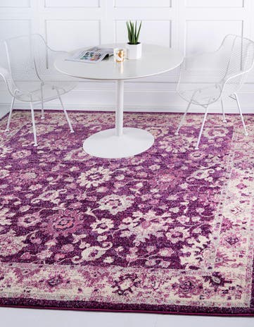 Purple Madeline Square Rug