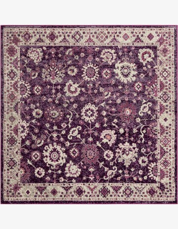 Purple Madeline Square Rug