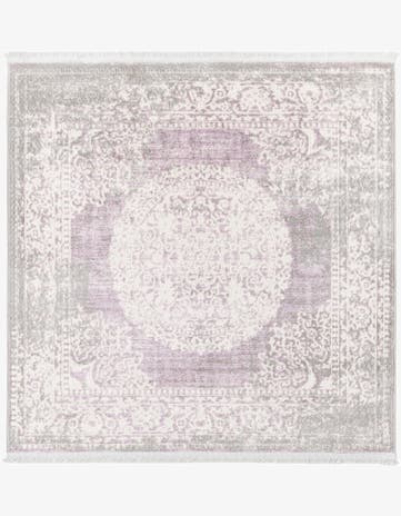Purple Modern Classical Square Rug