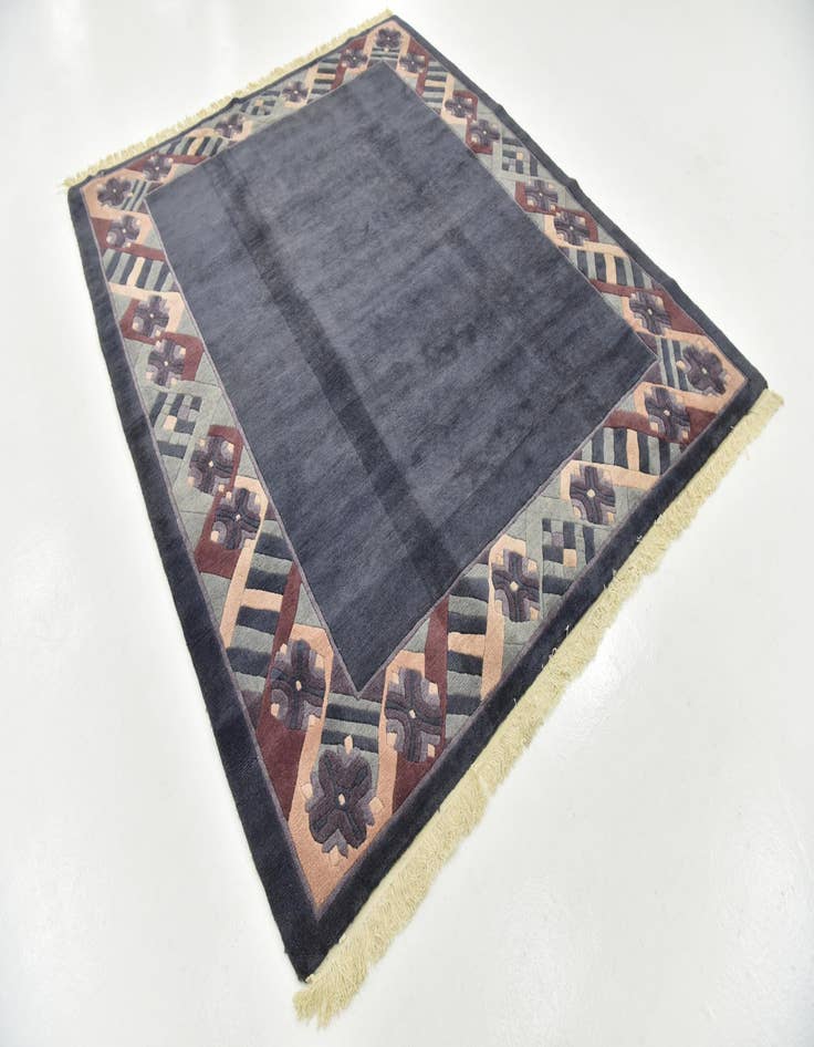 Detail image of 6' 9 x 8' Hand Knotted Nepal Wool Square Rug