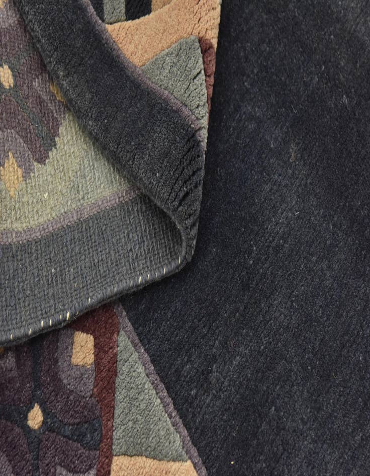 Detail image of 6' 9 x 8' Hand Knotted Nepal Wool Square Rug