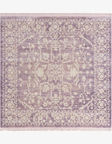 Purple New Vintage Square Rug