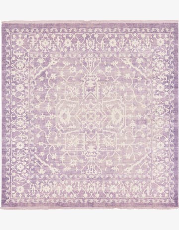 Purple New Vintage Square Rug