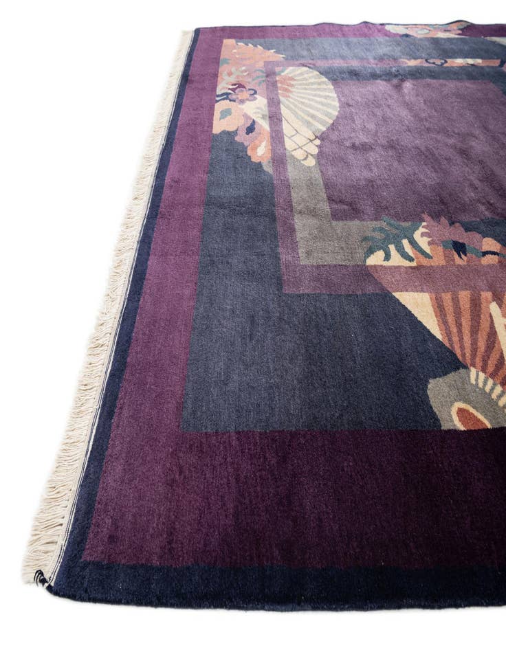 Detail image of 8' x 8' 2  Hand Knotted Tibet Oriental Wool Square Rug