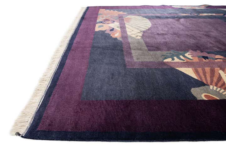 8' x 8' 2 Hand Knotted Tibet Oriental Wool Square Rug