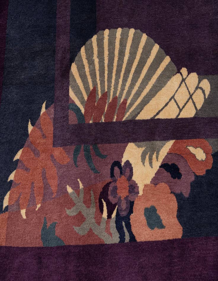 Detail image of 8' x 8' 2  Hand Knotted Tibet Oriental Wool Square Rug