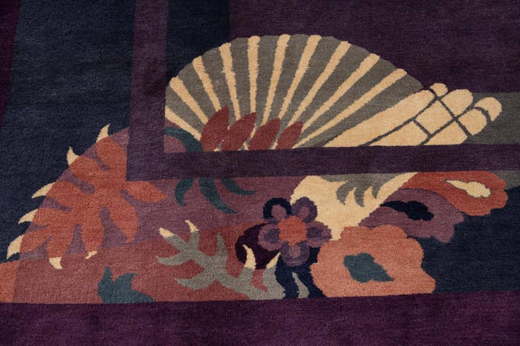 Detail image of 8' x 8' 2 Hand Knotted Tibet Oriental Wool Square Rug