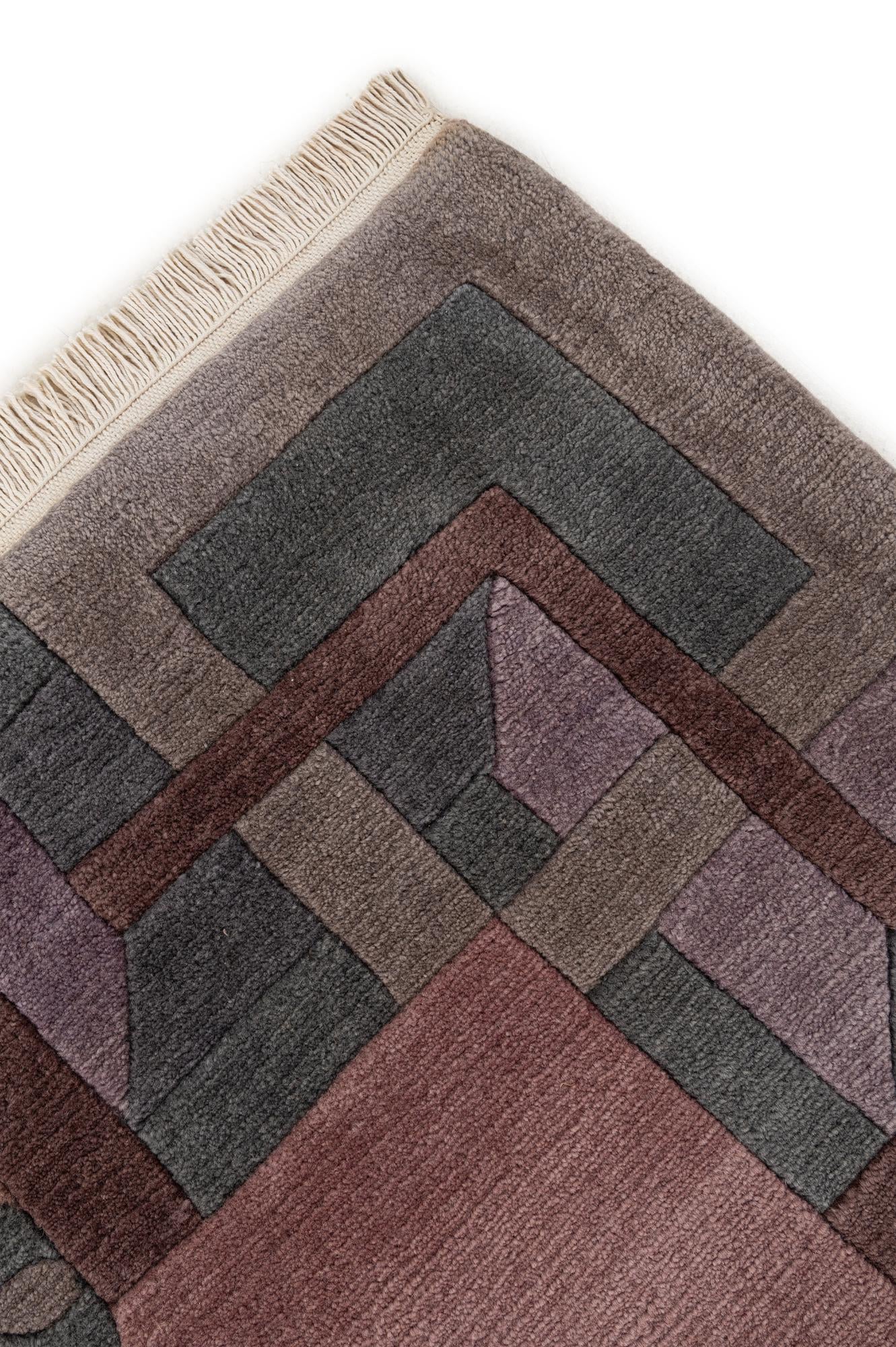 8' 2 x 8' 2 Hand Knotted Tibet Wool Square Rug