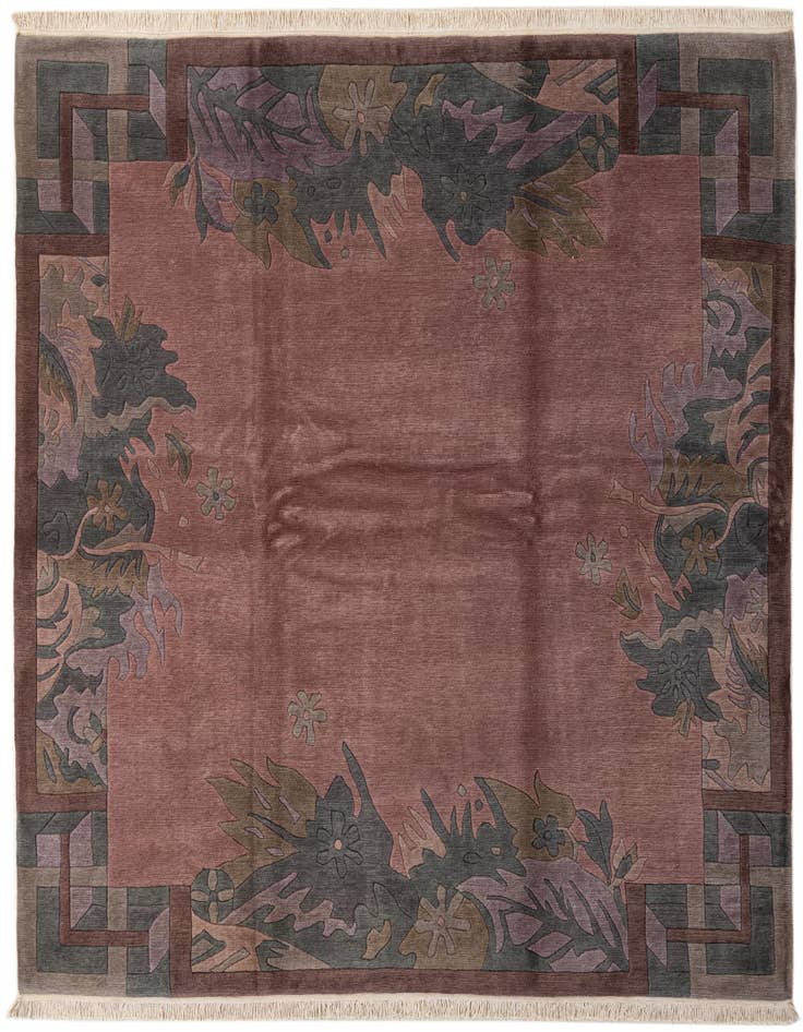 Detail image of 8' 2 x 8' 2 Hand Knotted Tibet Wool Square Rug