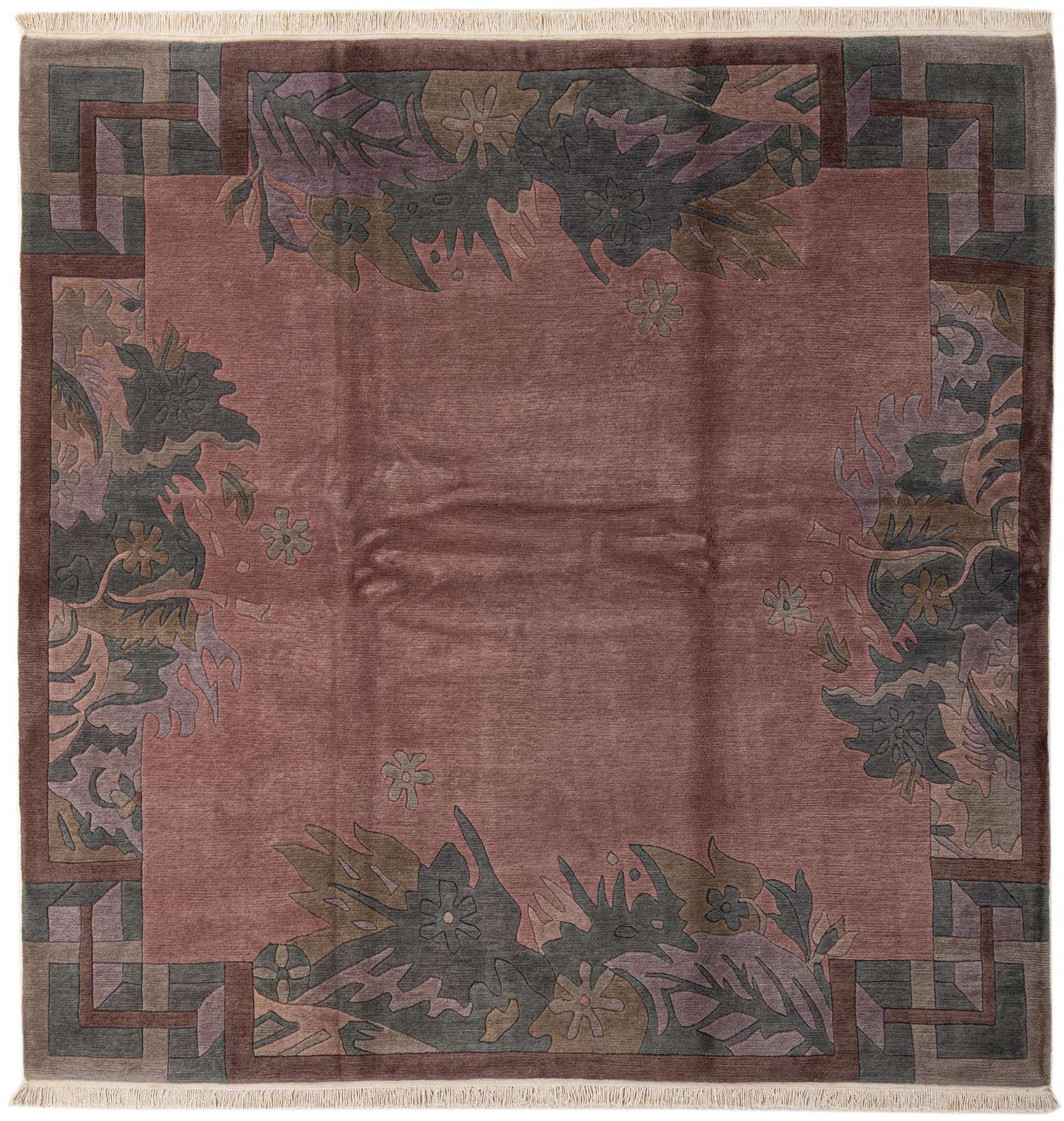 8' 2 x 8' 2 Hand Knotted Tibet Wool Square Rug