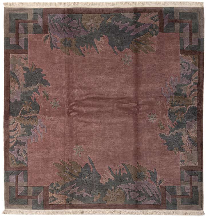 8' 2 x 8' 2 Hand Knotted Tibet Wool Square Rug
