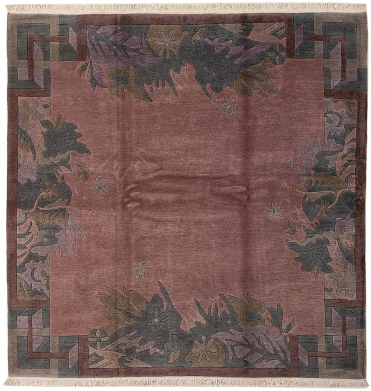 Detail image of 8' 2 x 8' 2 Hand Knotted Tibet Wool Square Rug