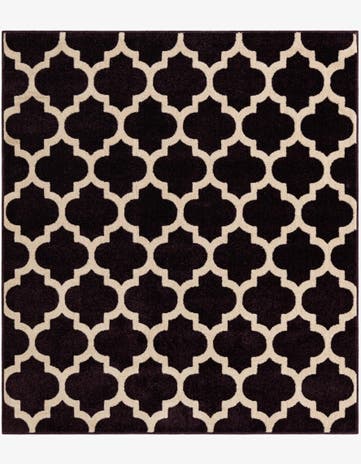 Purple Trellis Square Rug