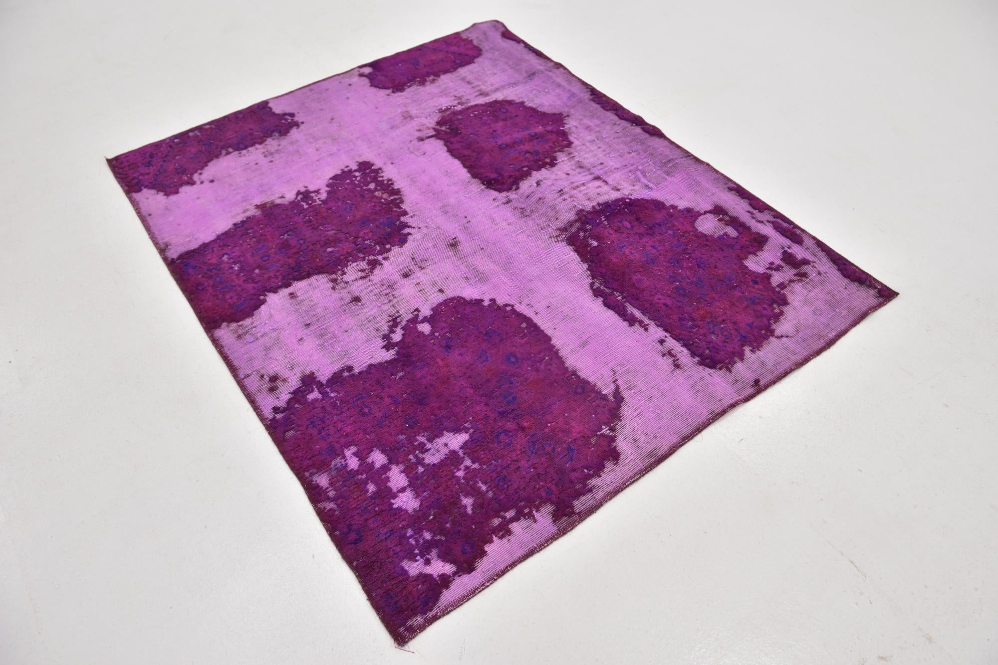 4' 6 x 5' 6 Hand Knotted Ultra Vintage Persian Wool Square Rug
