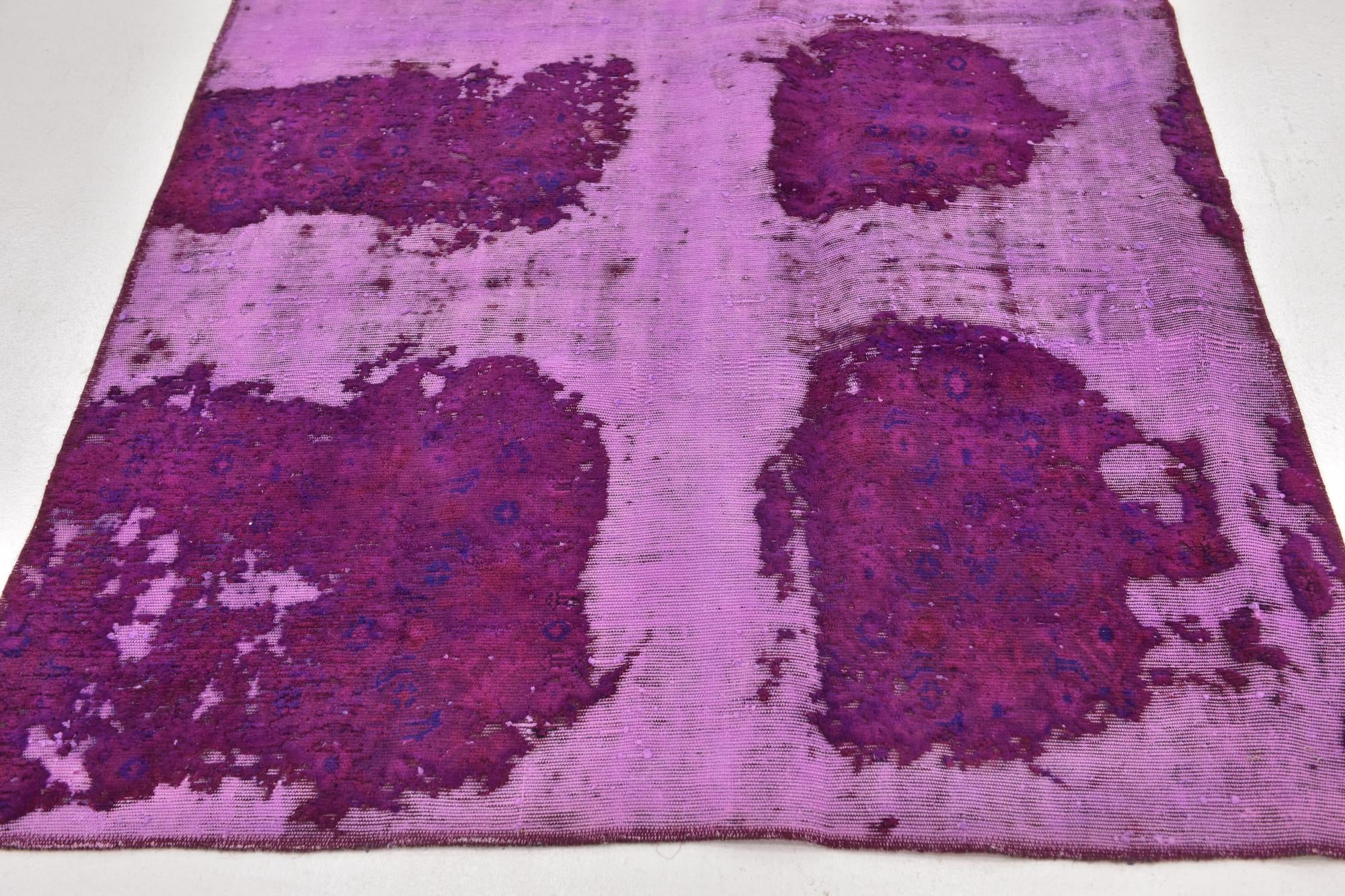 4' 6 x 5' 6 Hand Knotted Ultra Vintage Persian Wool Square Rug