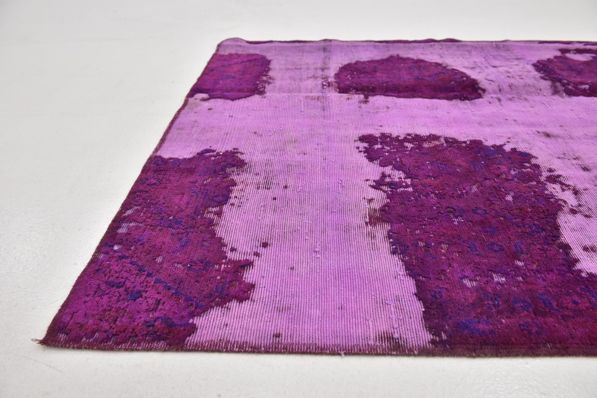 4' 6 x 5' 6 Hand Knotted Ultra Vintage Persian Wool Square Rug
