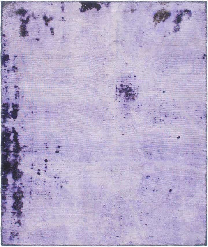 3' 7 x 4' 3 Hand Knotted Ultra Vintage Persian Wool Square Rug