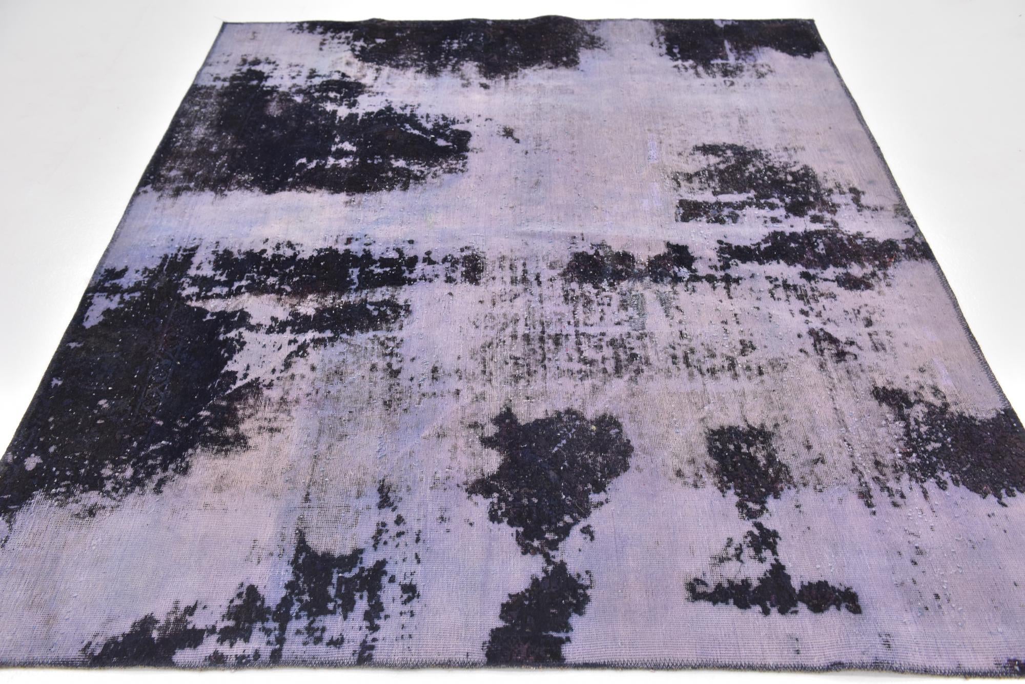 5' 10 x 6' 8 Hand Knotted Ultra Vintage Persian Wool Square Rug