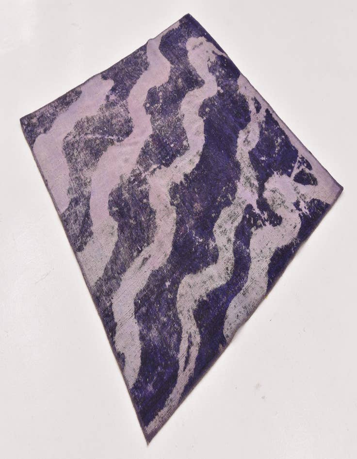 Detail image of 4' 6 x 4' 8  Hand Knotted Ultra Vintage Persian Wool Square Rug