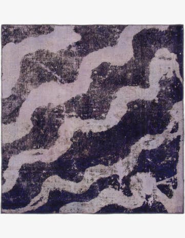 4' 6 x 4' 8 Hand Knotted Ultra Vintage Persian Wool Square Rug
