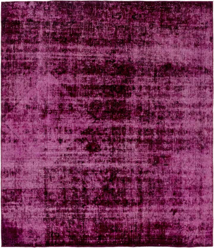 6' x 7' Hand Knotted Ultra Vintage Persian Wool Square Rug