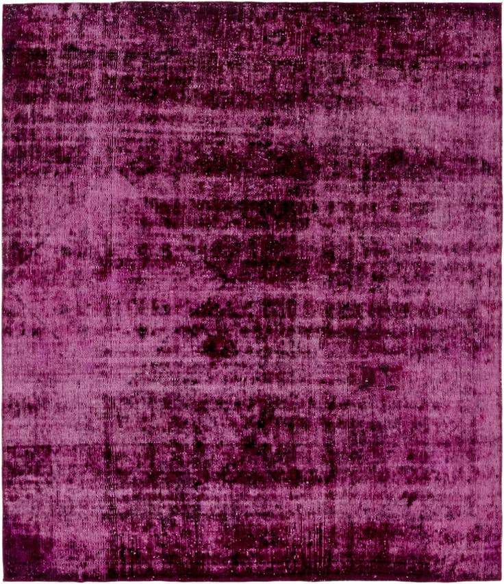 Detail image of 6' x 7' Hand Knotted Ultra Vintage Persian Wool Square Rug