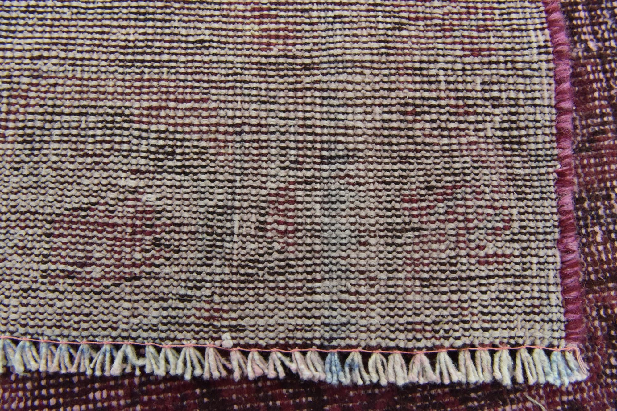 3' 8 x 4' Hand Knotted Ultra Vintage Persian Wool Square Rug