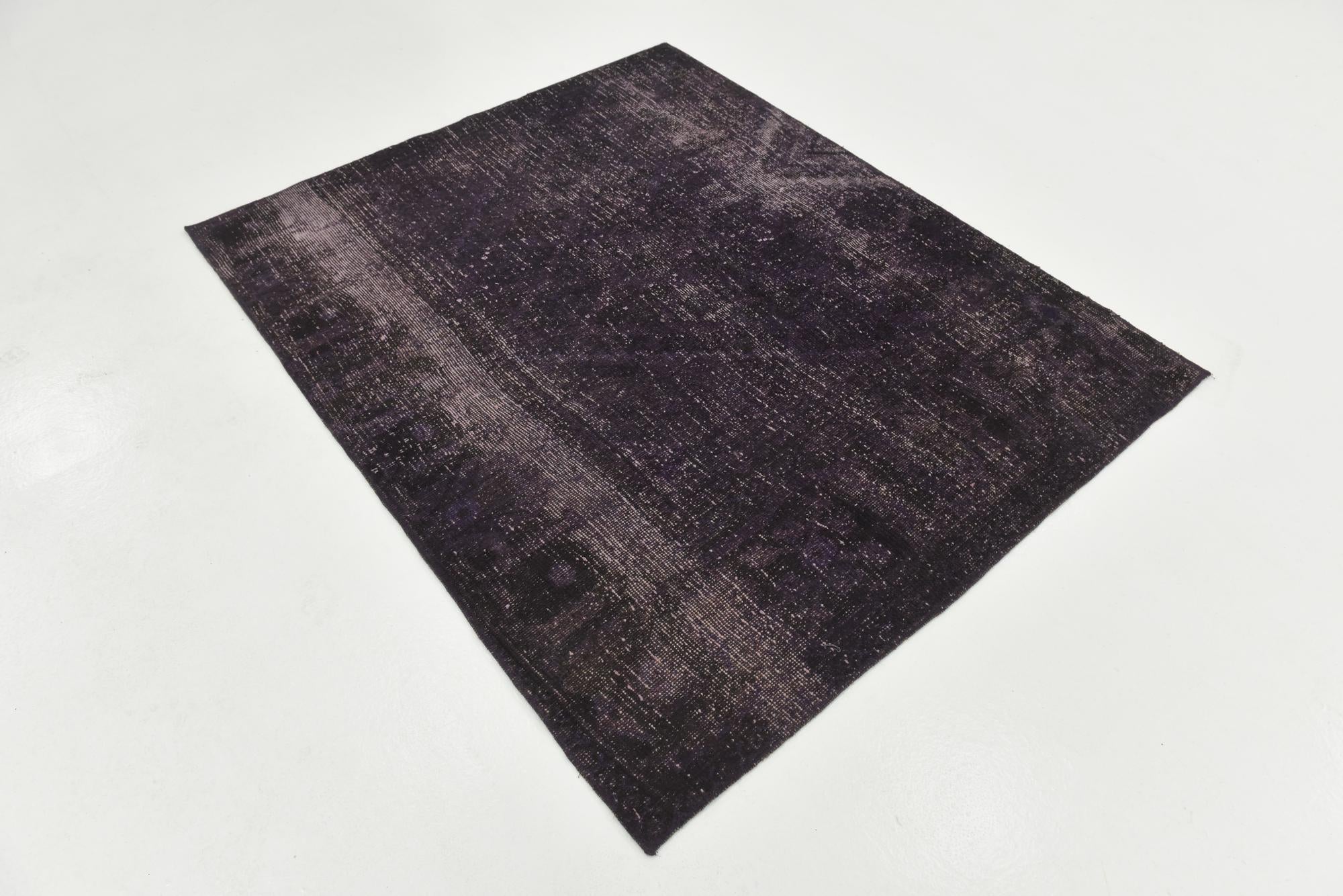 4' 9 x 5' 10 Hand Knotted Ultra Vintage Persian Wool Square Rug