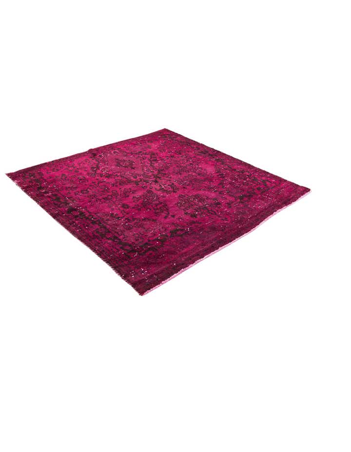 5' 5 x 5' 10 Hand Knotted Ultra Vintage Persian Wool Square Rug