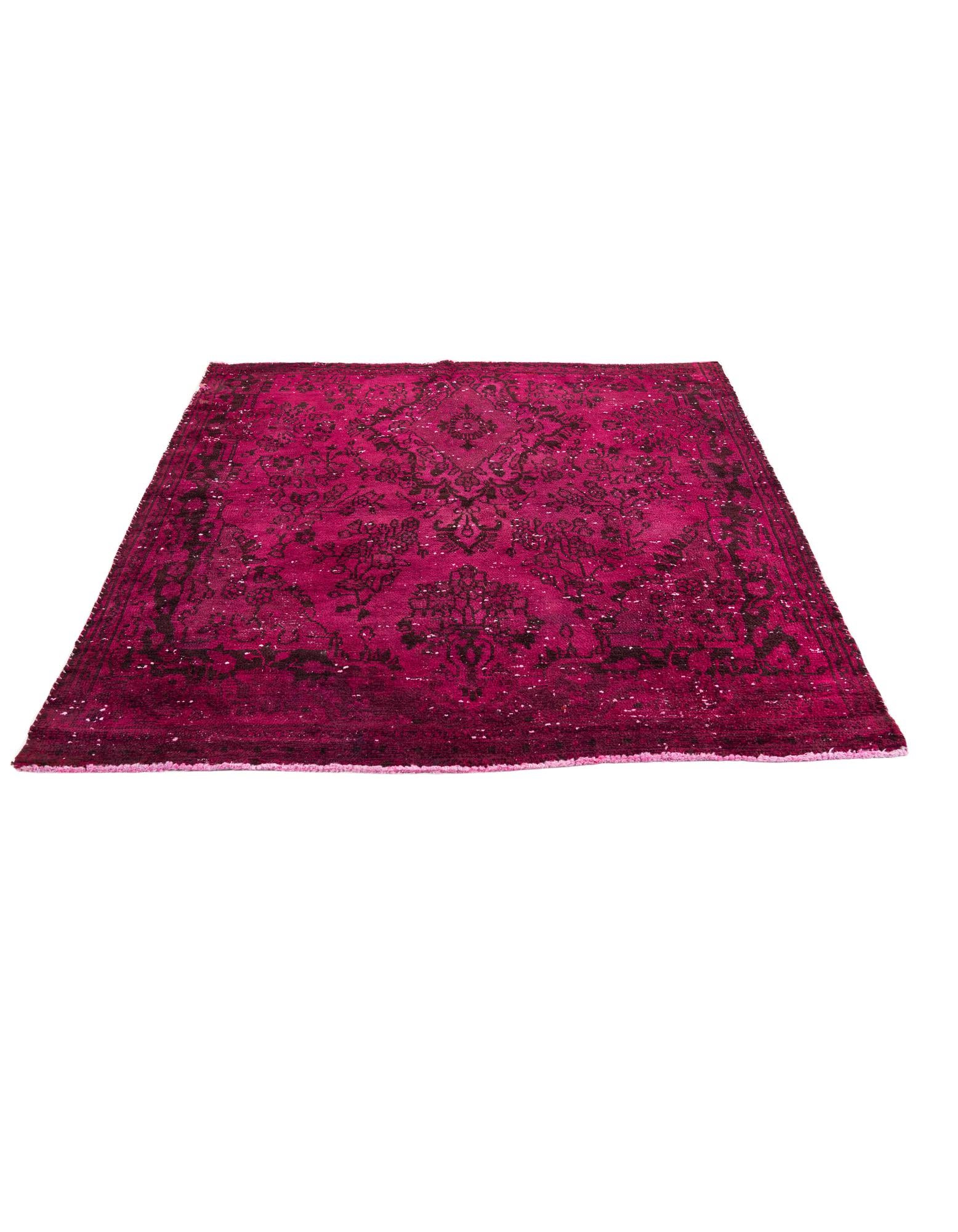 5' 5 x 5' 10 Hand Knotted Ultra Vintage Persian Wool Square Rug