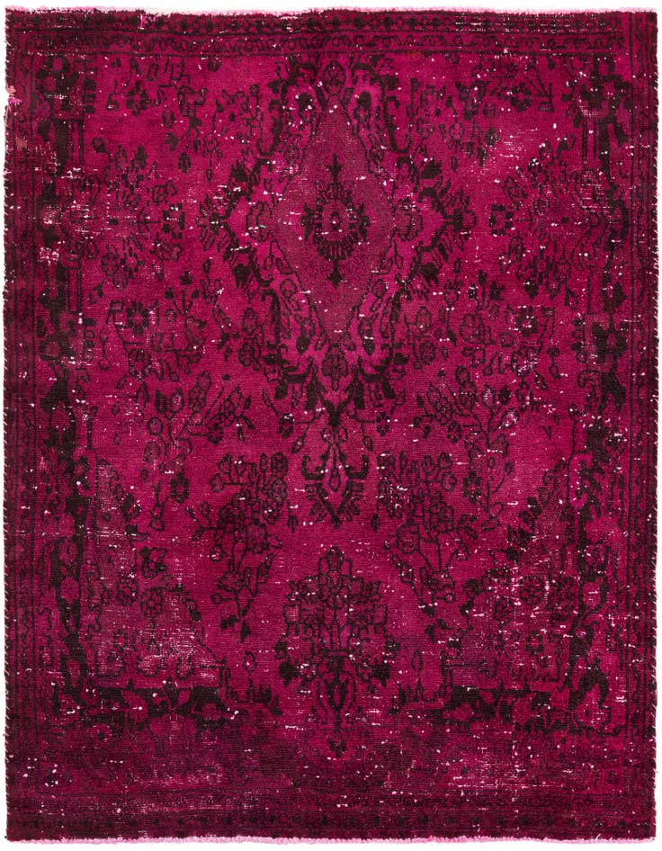 Detail image of 5' 5 x 5' 10 Hand Knotted Ultra Vintage Persian Wool Square Rug