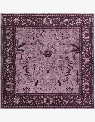 Purple Vista Square Rug
