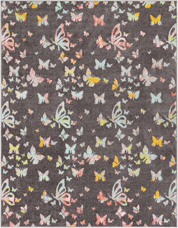 7' 10 x 10' Radcliffe · Pictoral rug, charcoal gray