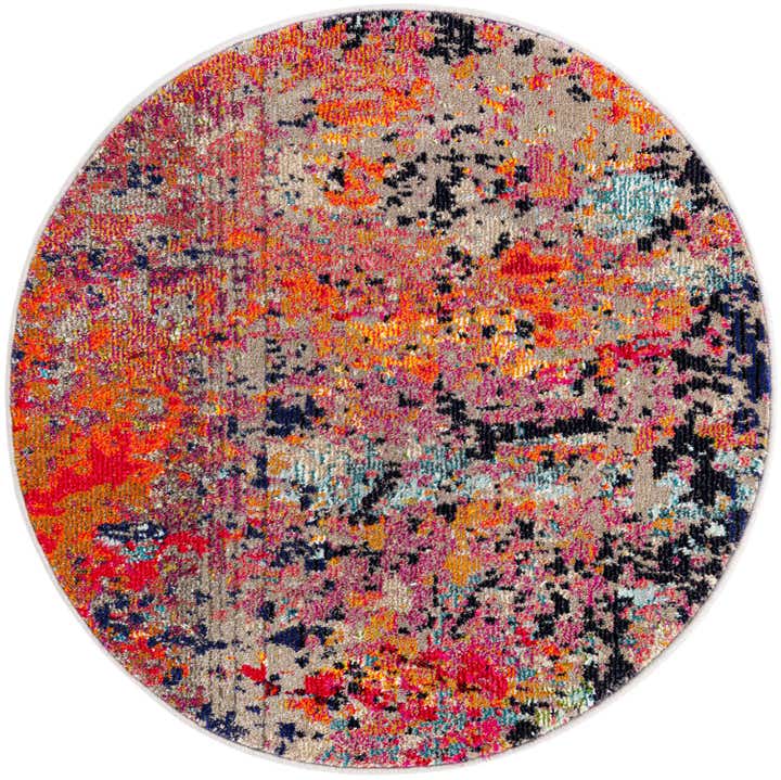 3' 3 x 3' 3 Rafferty · Abstract Washable Rug, multi