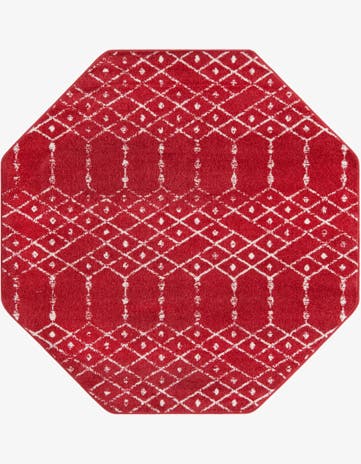Raspberry Pink Paxon Trellis Octagon Rug
